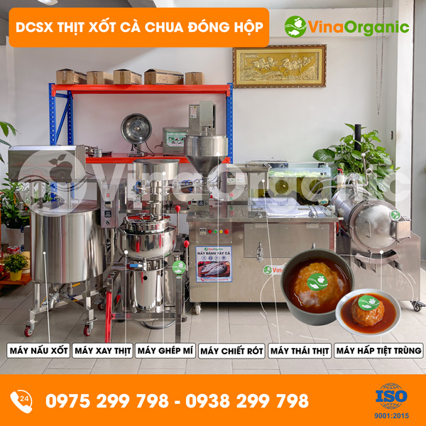 Dây chuyền sản xuất thịt xốt cà chua đóng hộp thơm ngon độc đáo