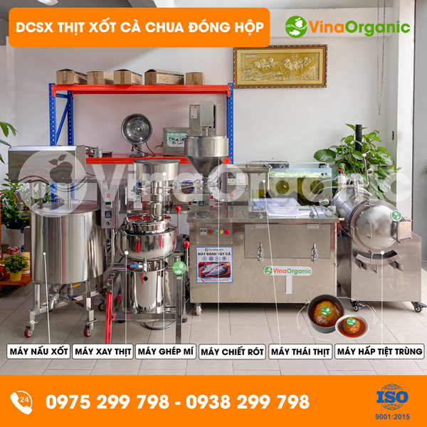 Dây chuyền sản xuất thịt xốt cà chua đóng hộp thơm ngon độc đáo