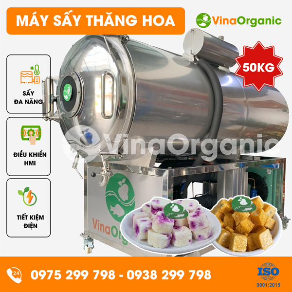 STH050 - Máy sấy thăng hoa 50kg, làm sữa chua sấy, chanh dây sấy