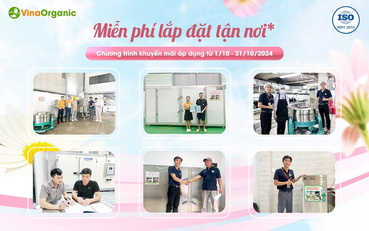 VinaOrganic mang đến cho quý khách hàng chương trình khuyến mãi tháng 10 đặc biệt khi mua máy hoặc chuyển giao công nghệ tại VinaOrganic...