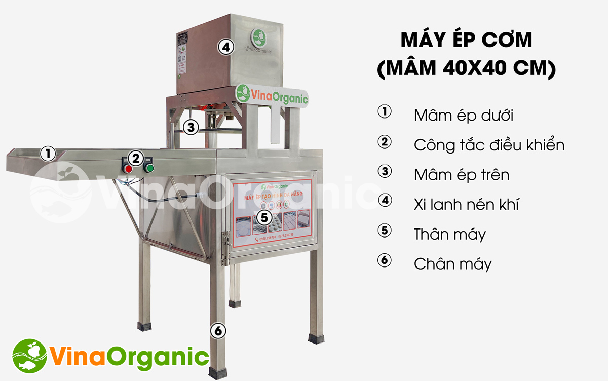 EC040 - Máy ép cơm (mâm 40x40cm), ép cơm cháy, ép bánh tacos. Liên hệ ngay Hotline/Zalo: 0975.299798 – 0938.299798 để được tư vấn chi tiết!