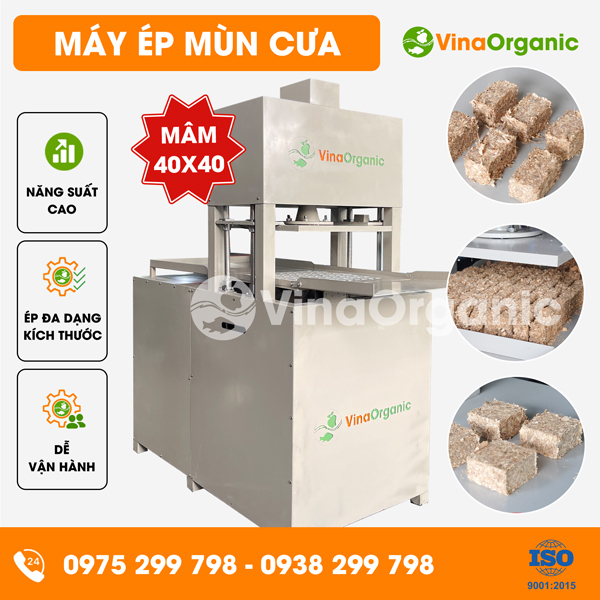 EM040 - Máy ép mùn cưa thành viên khối, ép vỏ cà phê, ép củi trấu
