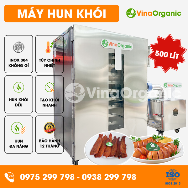 HK500 - Máy hun khói 500L, xông khói lạp xưởng, thịt cá, xúc xích thơm ngon