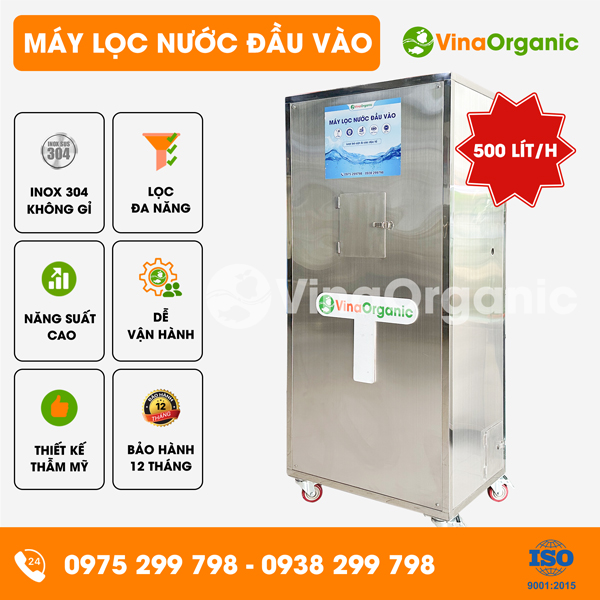 LN050 - Máy lọc nước đầu vào 500L/H, lọc sạch nguồn nước đầu vào