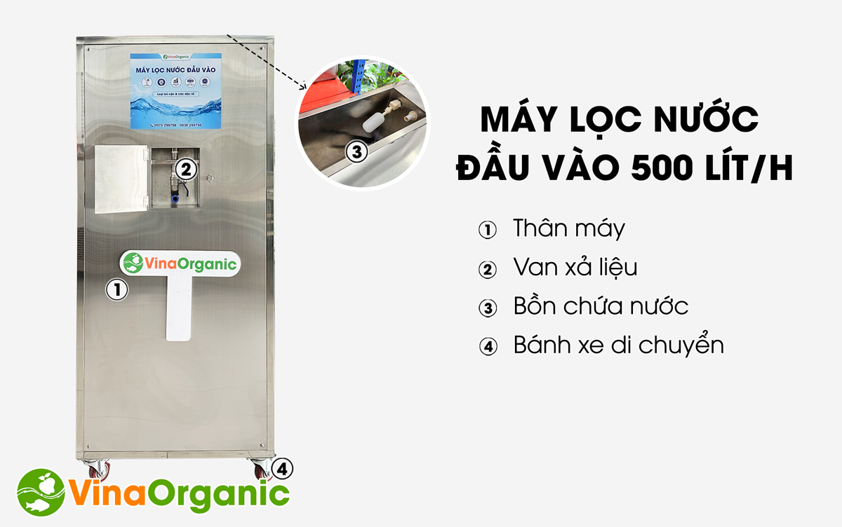 Máy lọc nước đầu nguồn 50L model LN050, lọc sạch nước đầu vào, đảm bảo nước sau lọc an toàn. Hotline/Zalo: 0975299798 – 0938299798.