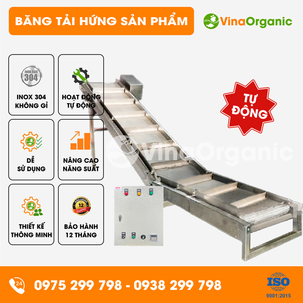 BT05 - Băng tải hứng sản phẩm sau ly tâm tự động