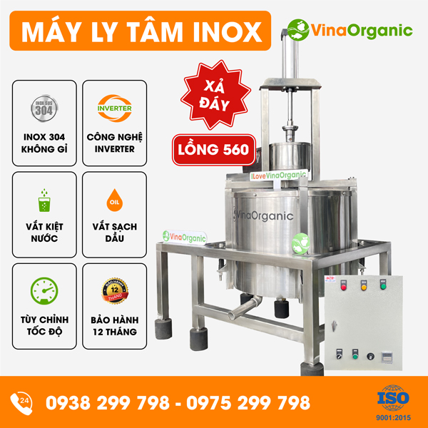 LT5627K - Máy ly tâm lồng 560 xả đáy tách dầu, tách nước đậu hạt