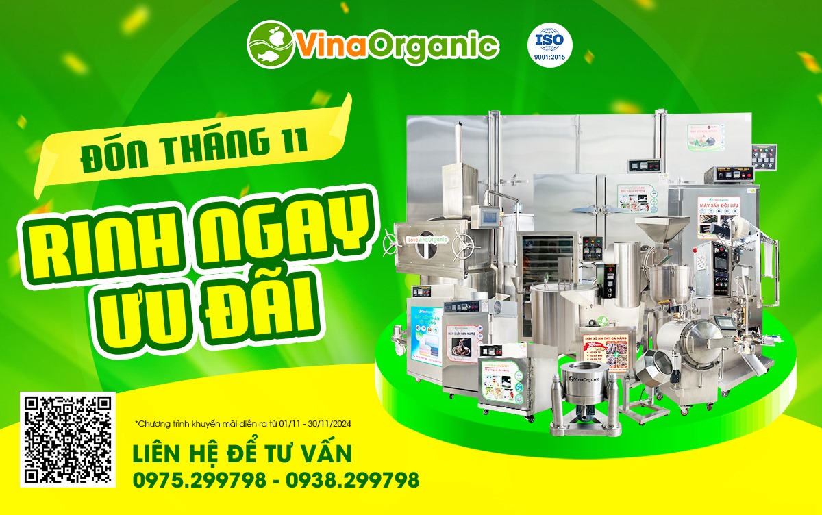 Chào tháng 11 – tháng mua sắm cuối năm đang đến gần, VinaOrganic xin dành tặng đến quý khách hàng chương trình ưu đãi siêu hấp dẫn...