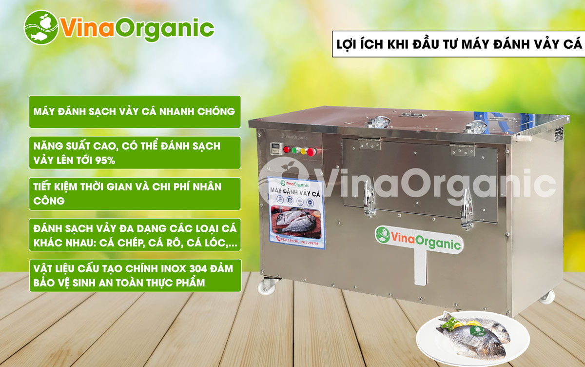 V50 - Máy đánh vảy cá công nghiệp, đánh sạch vảy cá nhanh chóng, chất lượng. Liên hệ Hotline/Zalo 0975299798 – 0938299798.