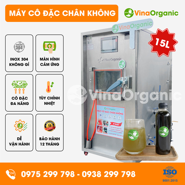 VC015 - Máy cô đặc chân không 15L, cô đặc nước trái cây, dược liệu