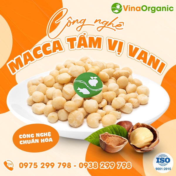 Chuyển giao công nghệ hạt macca tẩm vị vani giòn xốp, thơm nồng