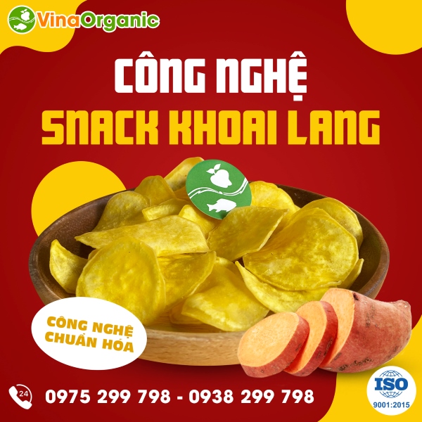 Chuyển giao công nghệ khoai lang lát tròn chiên chân không giòn xốp, màu vàng sáng đẹp
