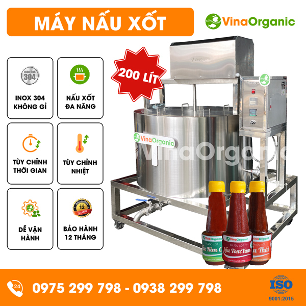 B200X - Máy nấu xốt 200L, nấu xốt lẩu tomyum, xốt lẩu thái