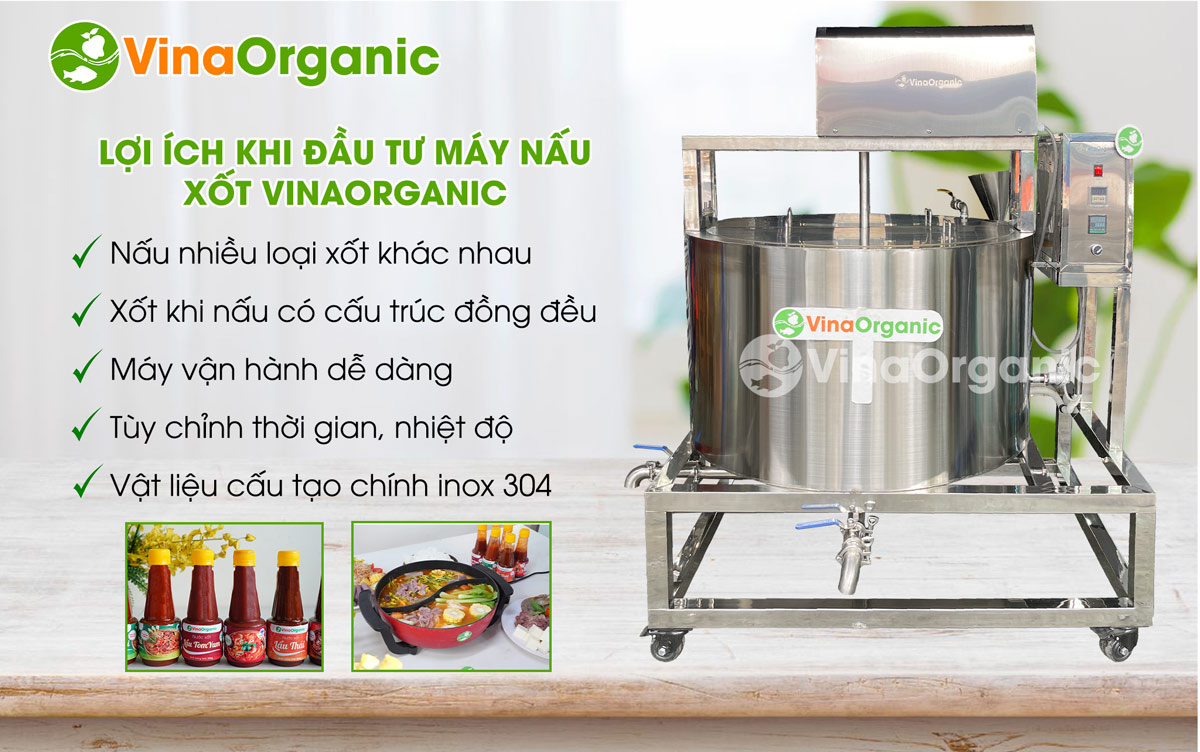 B200X - Máy nấu xốt 200L, nấu đa dạng các loại xốt như xốt cà chua, xốt lẩu thái, tomyum,... Liên hệ Hotline/Zalo: 0975299798 - 0938299798 để được tư vấn!