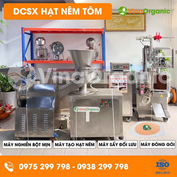 Dây chuyền sản xuất hạt nêm tôm tự nhiên giàu dinh dưỡng, tăng canxi cho bữa ăn