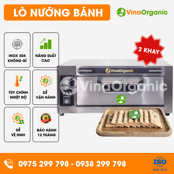 LN246 - Lò nướng bánh 2 khay, nướng bánh mầm gạo lứt, bánh trung thu