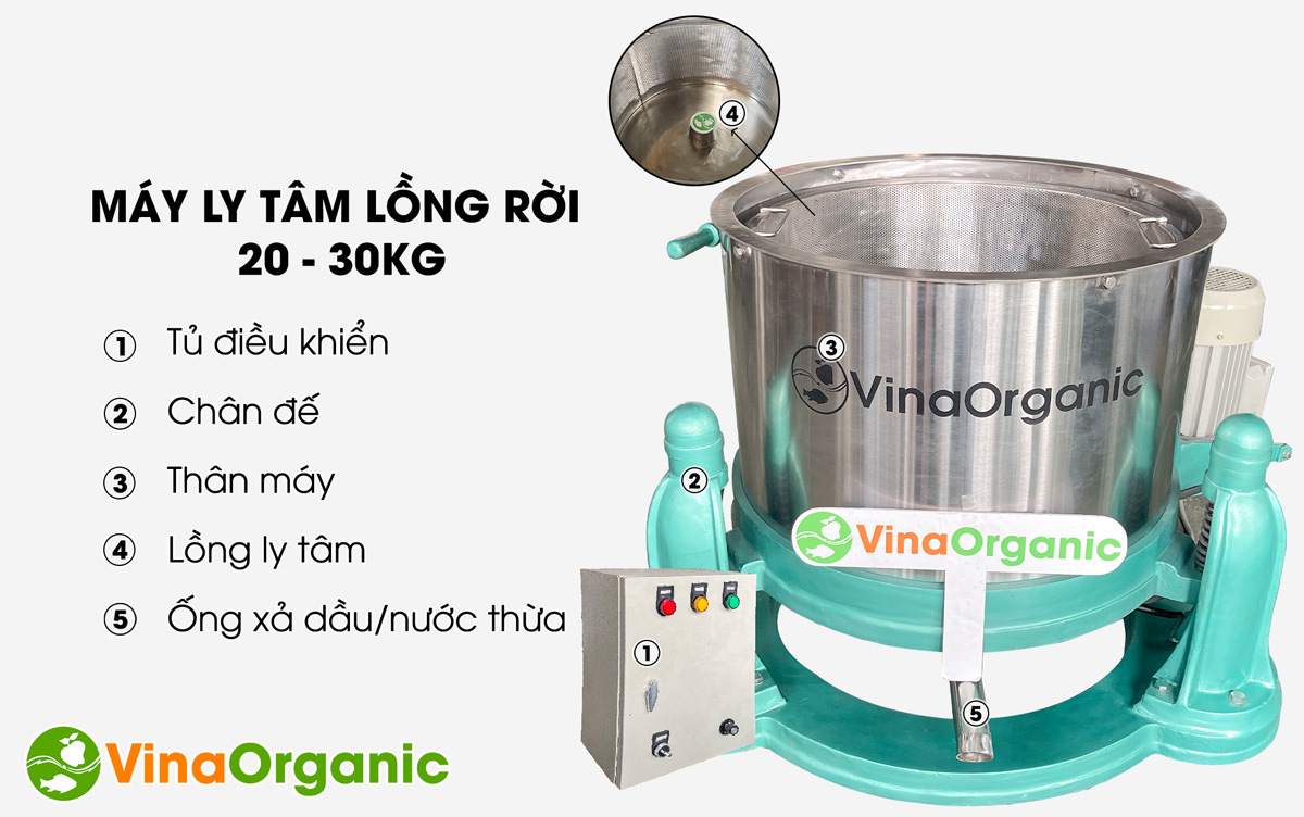 Máy ly tâm lồng rời 20 - 30kg có biến tần, tách dầu, tách nước thực phẩm. Liên hệ Hotline 0938299798 – 0975299798 để tư vấn miễn phí