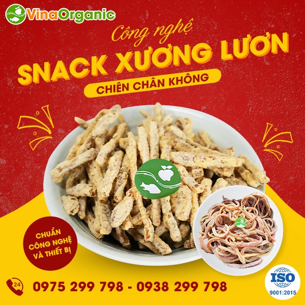 Chuyển giao công nghệ Snack xương lươn chiên chân không giòn xốp, bổ sung canxi