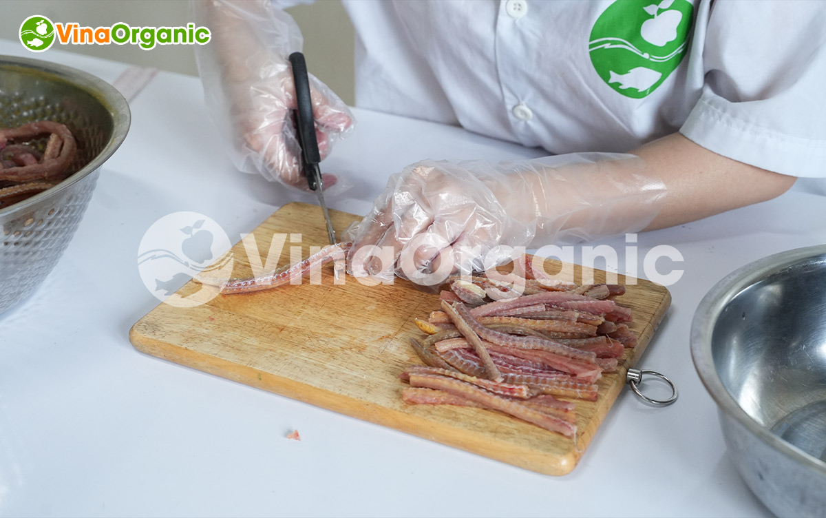 VinaOrganic chuyển giao công nghệ và máy thiết bị sản xuất xương lươn áo bột chiên chân không giòn rụm, thơm ngon. Gọi ngay hotline 0975299798 - 0938299798.