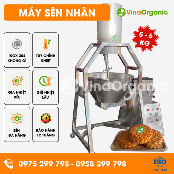 CS05 - Máy chảo sên nhân 5 - 6kg, sên nhân bánh đậu xanh, bánh trung thu, mứt