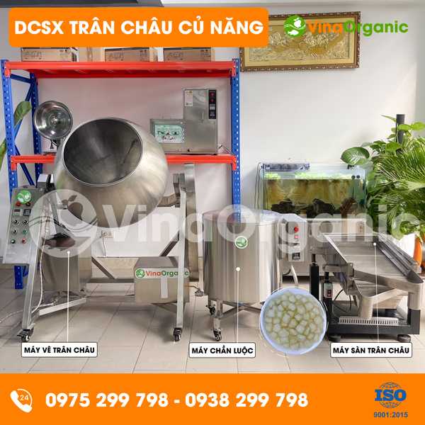 Dây chuyền sản xuất trân châu củ năng dai giòn, năng suất cao