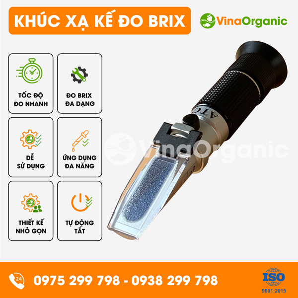 RHB90T - Khúc xạ kế, đo Brix từ 0 - 90%, đo nồng độ nhanh, dễ sử dụng