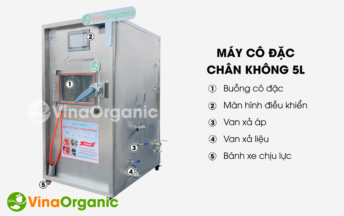 VC005 - Máy cô đặc chân không 5L, cô đặc nước cốt phở, nước cốt thanh long chất lượng. Liên hệ Hotline/Zalo ngay: 0975 299798 - 0938 299798.
