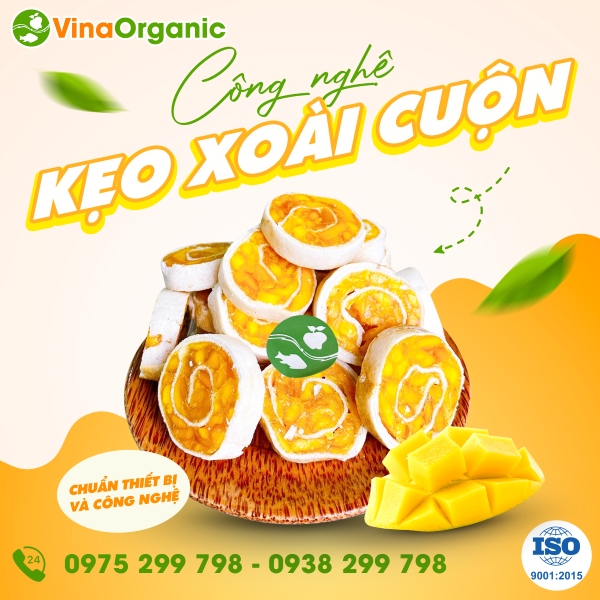 Chuyển giao công nghệ Kẹo xoài cuộn mềm dẻo, chuẩn vị xoài tự nhiên