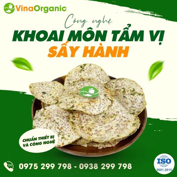 Chuyển giao công nghệ Khoai môn sấy tẩm vị hành vàng ươm, giòn rụm 