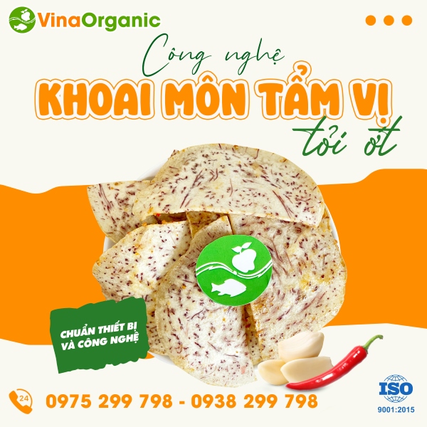 Chuyển giao công nghệ khoai môn tẩm vị tỏi ớt giòn ngon, đậm đà