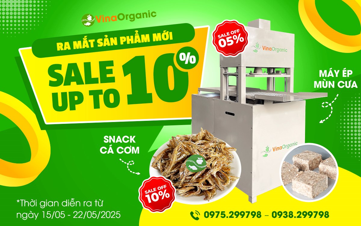 Tháng 5 này, đừng bỏ lỡ ưu đãi sản phẩm mới tháng 5 từ VinaOrganic - cơ hội sở hữu thiết bị, công nghệ mới nhất với mức giá cực kỳ hấp dẫn