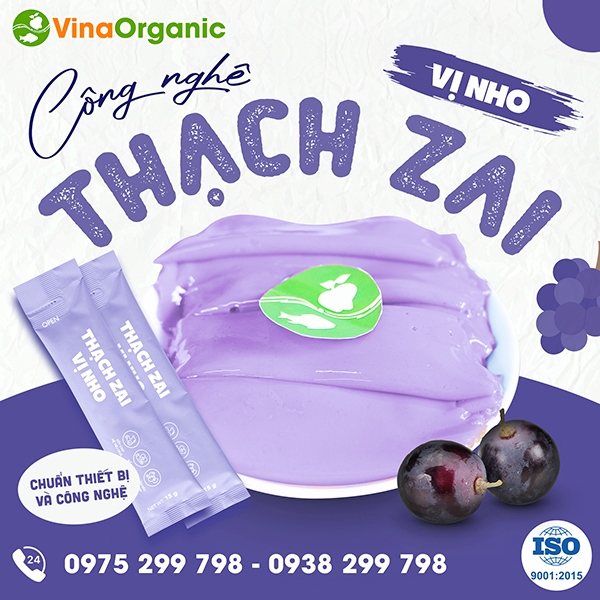 Chuyển giao công nghệ Thạch zai vị nho ngọt thanh, dai giòn