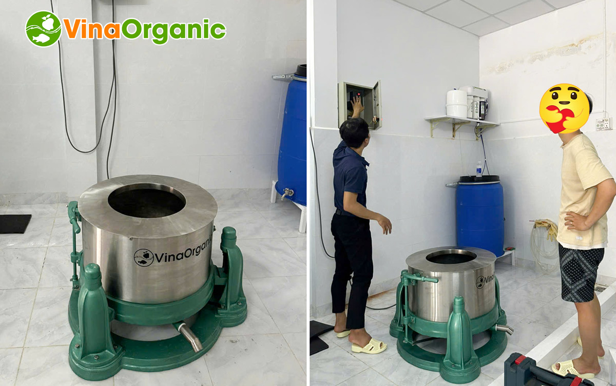 VinaOrganic bàn giao lắp đặt máy ly tâm 20-30kg tại Thành phố Hồ Chí Minh. Liên hệ tư vấn: 0938 299798 - 0975 299798