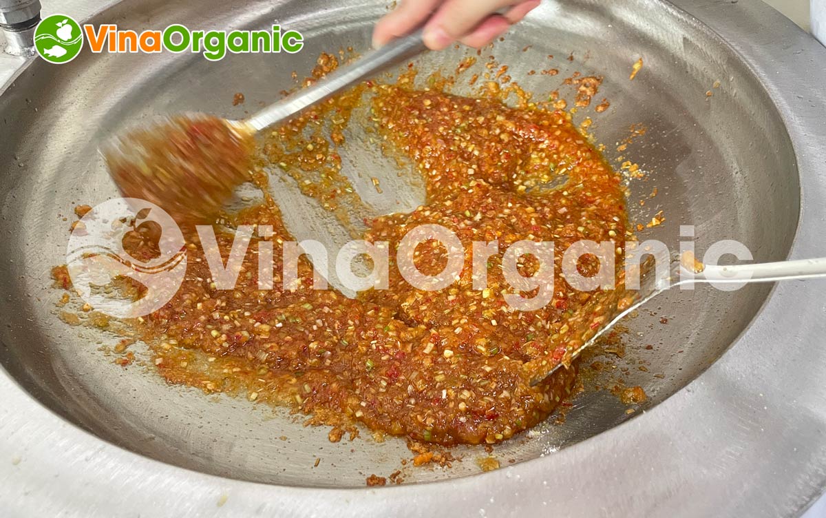 VinaOrganic chuyển giao công nghệ sản xuất Sate tôm hương vị đậm đà, thơm đặc trưng. Liên hệ ngay Hotline 0938299798 – 0975299798