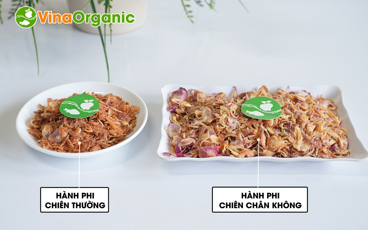 VinaOrganic cung cấp dây chuyền sản xuất hành phi chiên chân không màu sắc vàng sáng, hấp dẫn. Liên hệ Hotline 0975299798 - 0938299798.