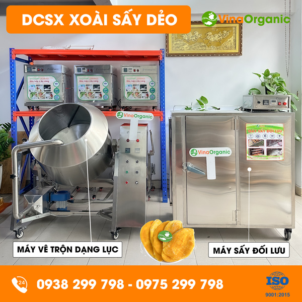 Dây chuyền sản xuất xoài sấy dẻo mềm dẻo, thơm ngon