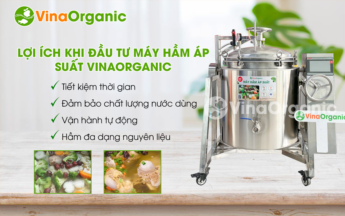 HAS100 - Máy hầm áp suất 100L, hầm xương, hầm nước cốt phở nhanh chóng, chất lượng. Liên hệ Hotline/Zalo ngay: 0975 299798 - 0938 299798.
