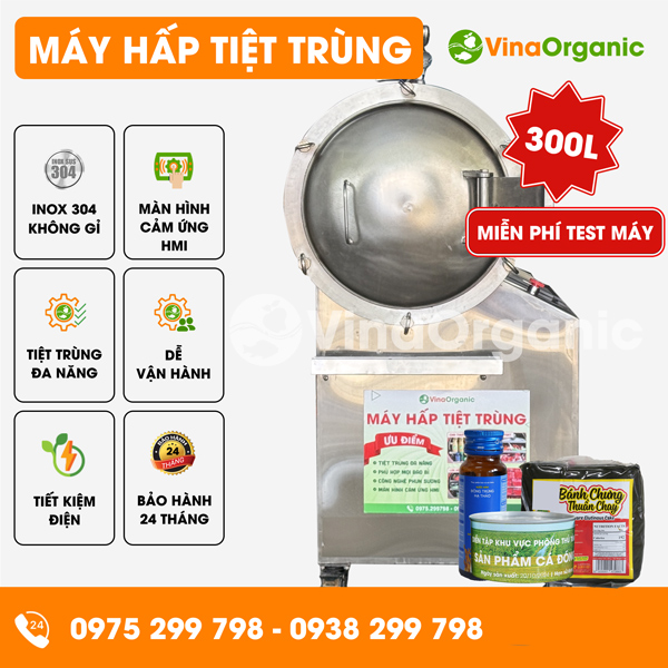 HTT300P - Máy hấp tiệt trùng 300L phun sương retort (đa bao bì), tiệt trùng đa năng đồ hộp, cháo ăn liền