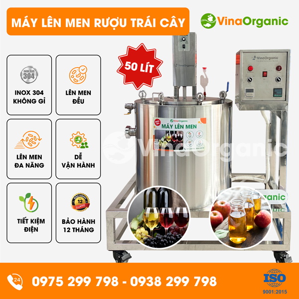 LM050 - Máy lên men rượu trái cây 50L, lên men rượu nho, rượu táo