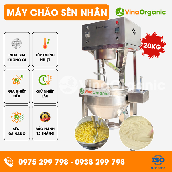SCN20 - Máy chảo sên nhân 20kg, sên nhân bánh mì, sên mứt