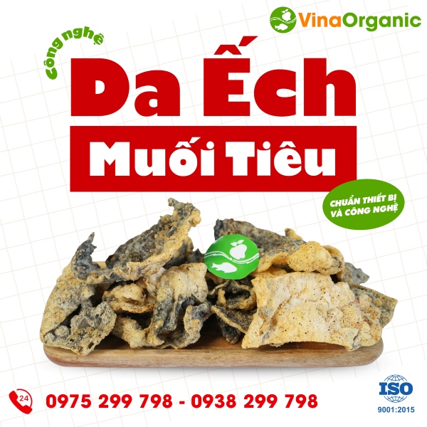 Chuyển giao Công nghệ Da ếch muối tiêu đậm đà, giòn tan khi ăn