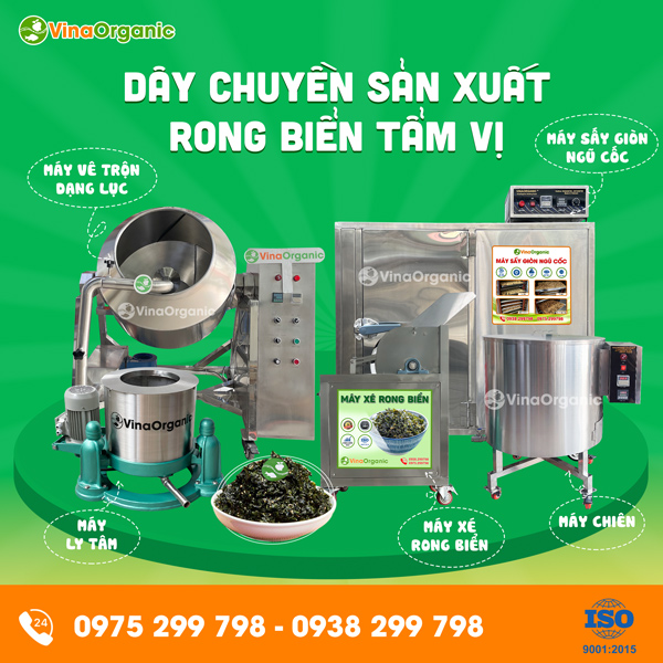 Dây chuyền sản xuất rong biển tẩm vị giòn tan, hấp dẫn