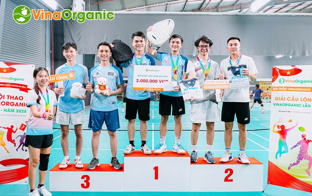 VinaOrganic đã tổ chức thành công giải Cầu lông đôi nam – đôi nữ trong khuôn khổ Chuỗi Hội thao năm 2025 lần 1!