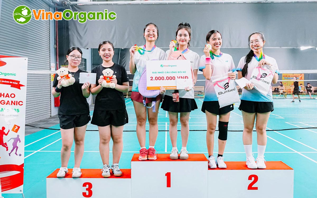VinaOrganic đã tổ chức thành công giải Cầu lông đôi nam – đôi nữ trong khuôn khổ Chuỗi Hội thao năm 2025 lần 1!