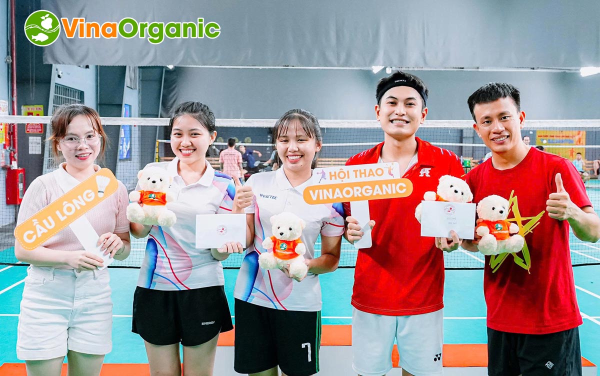 VinaOrganic đã tổ chức thành công giải Cầu lông đôi nam – đôi nữ trong khuôn khổ Chuỗi Hội thao năm 2025 lần 1!