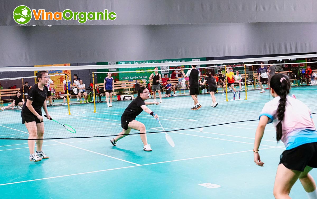 VinaOrganic đã tổ chức thành công giải Cầu lông đôi nam – đôi nữ trong khuôn khổ Chuỗi Hội thao năm 2025 lần 1!