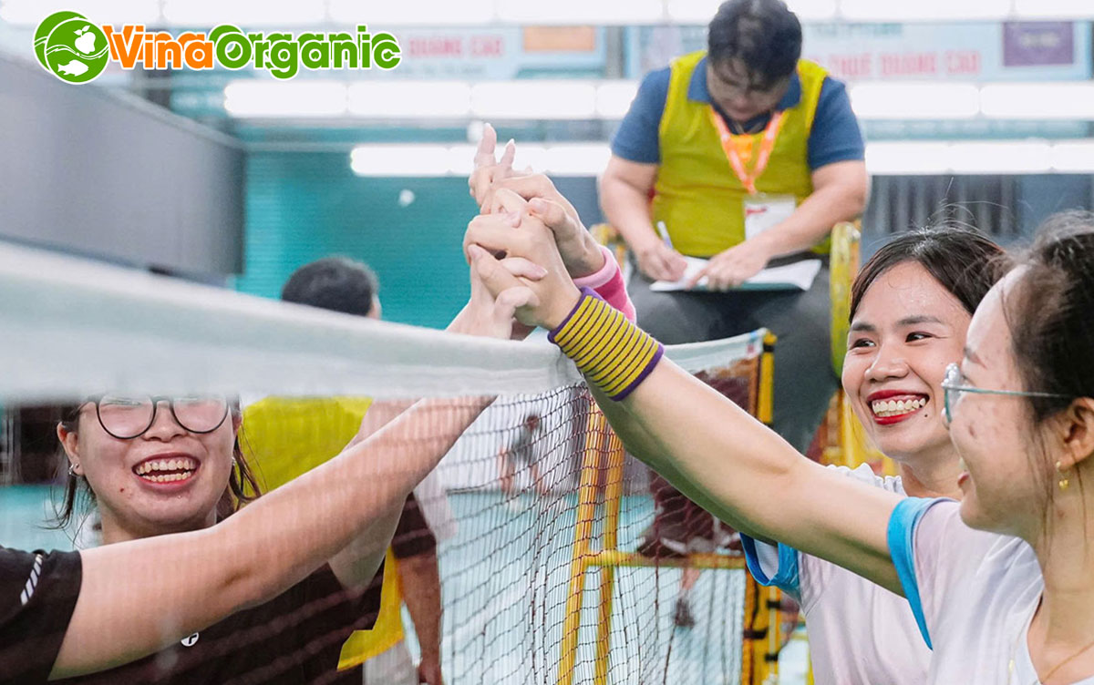 VinaOrganic đã tổ chức thành công giải Cầu lông đôi nam – đôi nữ trong khuôn khổ Chuỗi Hội thao năm 2025 lần 1!