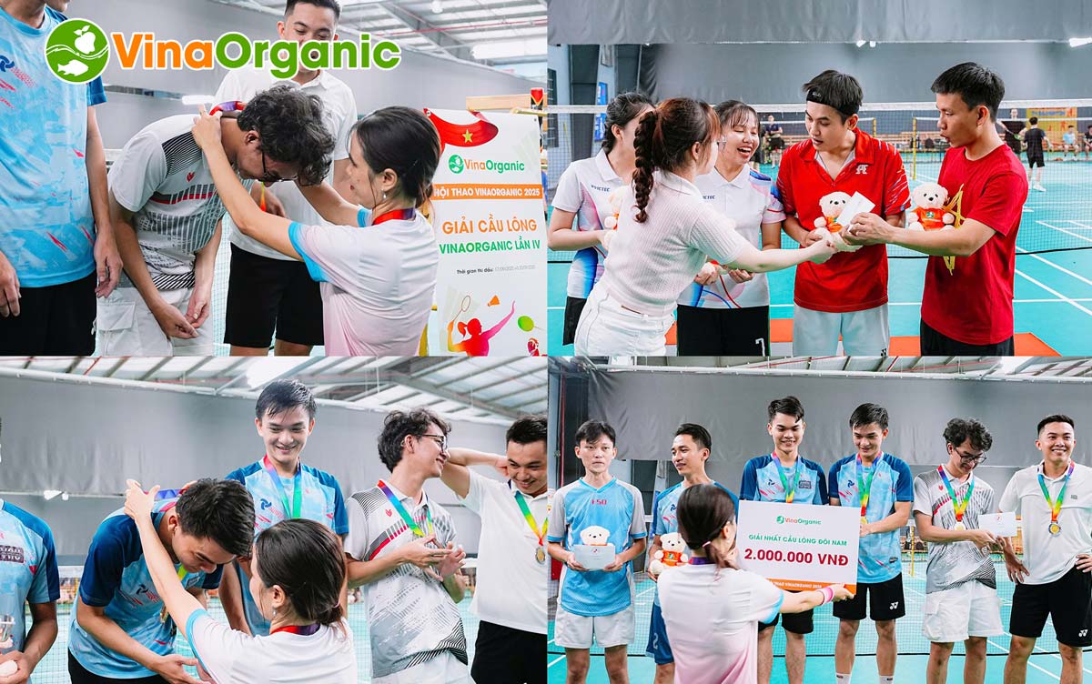 VinaOrganic đã tổ chức thành công giải Cầu lông đôi nam – đôi nữ trong khuôn khổ Chuỗi Hội thao năm 2025 lần 1!