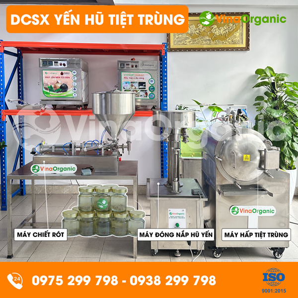 Dây chuyền sản xuất yến hũ tiệt trùng thơm ngon, bảo quản lâu dài