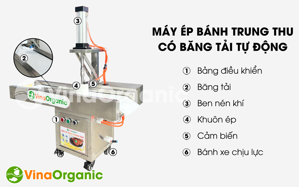 EX050TD - Máy ép bánh trung thu có băng tải tự động, ép bánh năng suất cao, ép đồng đều. Liên hệ ngay Hotline/Zalo 0938299798 - 0975299798 để được tư vấn!